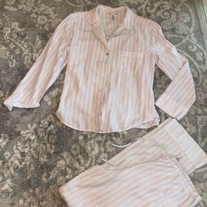 Victoria’s Secret Pink and White Striped Pajama Set